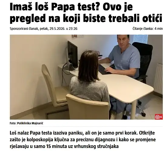 24sata: Imaš loš PAPA test? Pregled na koji biste trebali otići